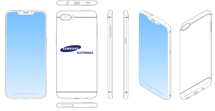 Koncepcja Samsunga z wcięciem Koncepcja Samsunga z wcięciem