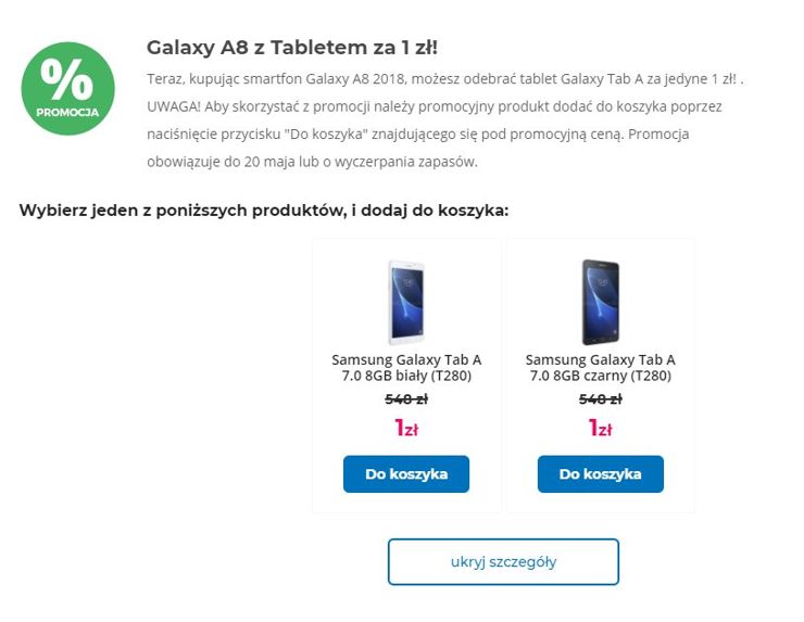 Oferta Komputronika: Galaxy A8 2018 i tablet za złotówkę Oferta Komputronika: Galaxy A8 2018 i tablet za złotówkę