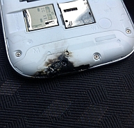 Burnt phone Burnt phone