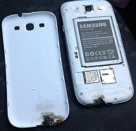 Burnt phone