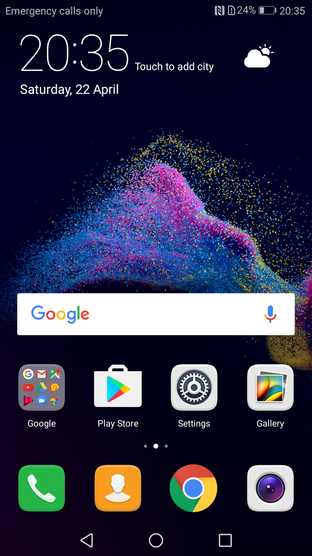 Main desktop, lock screen, shortcuts bar ...