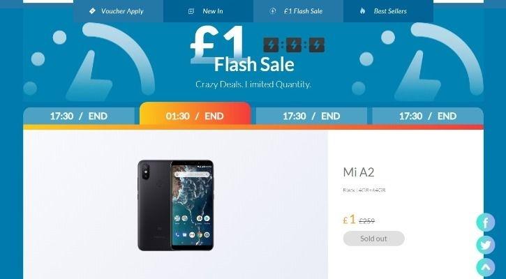 Xiaomi Mi A2 na wyprzedaży za 1 funta Xiaomi Mi A2 na wyprzedaży za 1 funta