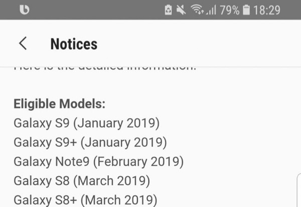 Samsung: plan aktualizacji na 2019 rok