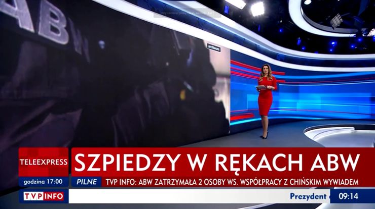 Informacja TVP o zatrzymaniu Weijinga W. i Piotra D. Informacja TVP o zatrzymaniu Weijinga W. i Piotra D.