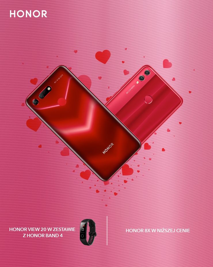 Walentynkowa promocja na modele Honor 8X i Honor View20 Walentynkowa promocja na modele Honor 8X i Honor View20