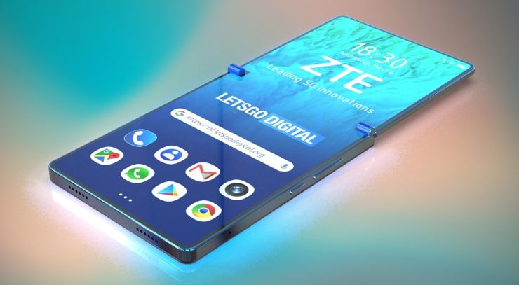 Wizualizacja składanego smartfonu ZTE