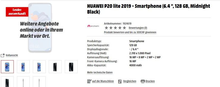 Huawei P20 Lite 2019 w MediaMarkt Huawei P20 Lite 2019 w MediaMarkt