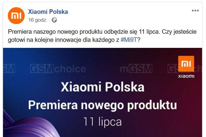 Zrzut z Facebooka Xiaomi Polska Zrzut z Facebooka Xiaomi Polska