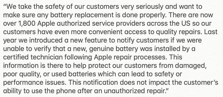 Oświadczenie Apple dotyczące blokowania funkcji Kondycja baterii Oświadczenie Apple dotyczące blokowania funkcji Kondycja baterii