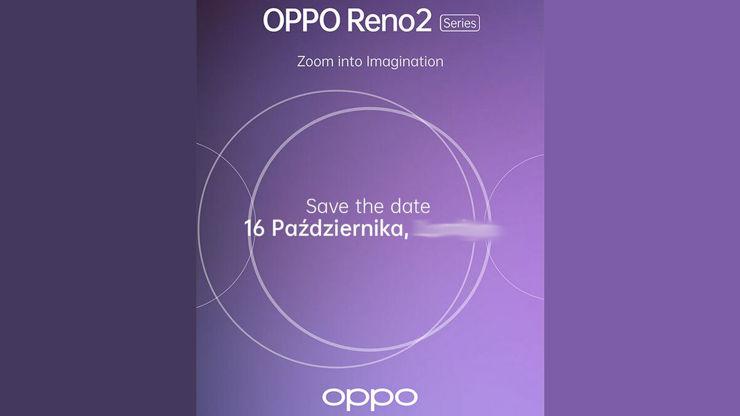 Informacja o premierze Oppo Reno 2 Informacja o premierze Oppo Reno 2