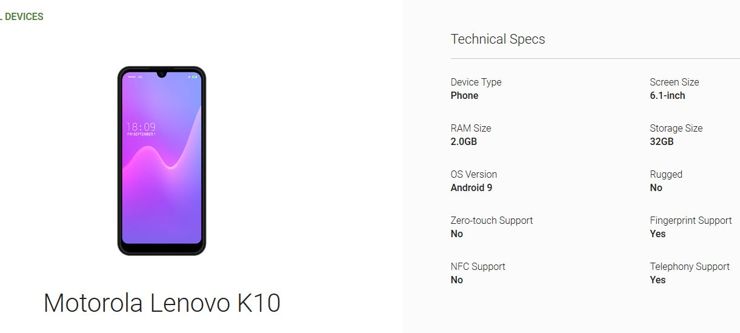 Lenovo K10 Lenovo K10