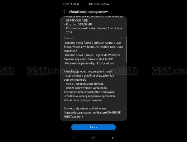 Duża aktualizacja Galaxy S10 - dostaje funkcje z Note10
