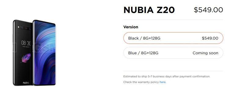Nubia Z20 w firmowym sklepie Nubia Z20 w firmowym sklepie