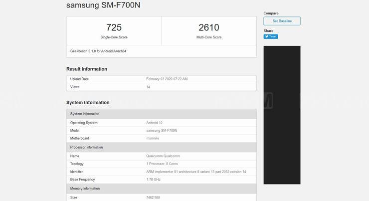 Samsung Galaxy Z Flip ma 8 GB RAM-u - benchmark potwierdza