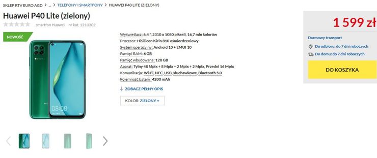 Huawei P40 Lite i P40 Lite E dostępne w Polsce