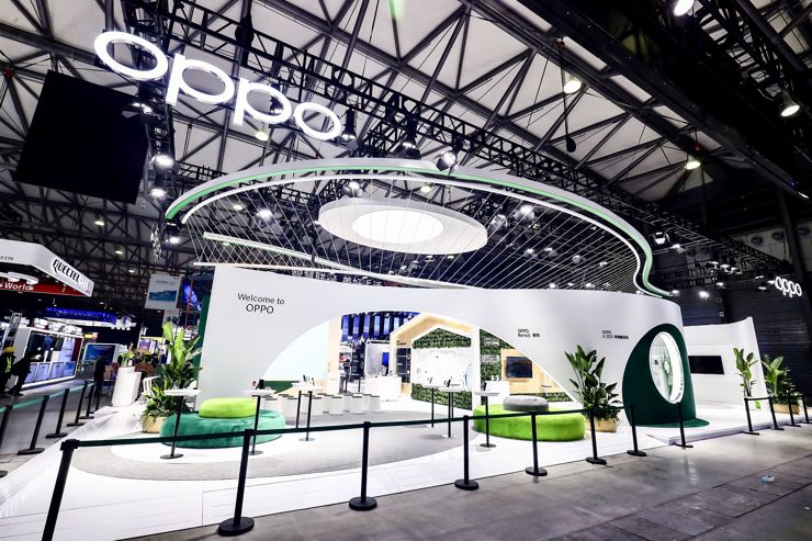 Stoisko Oppo na MWCS Stoisko Oppo na MWCS