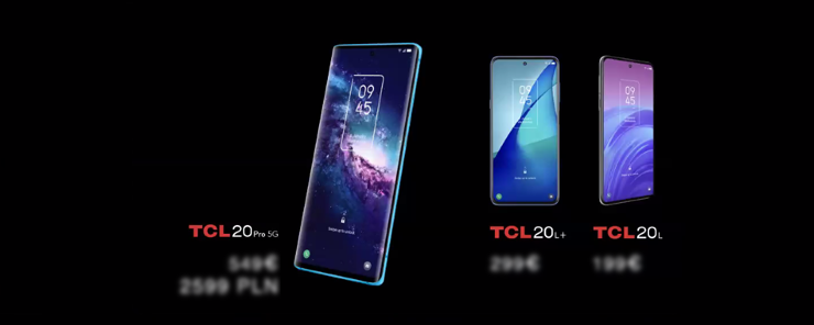 TCL zapowiada modele 20L, 20L+ oraz 20 Pro 5G