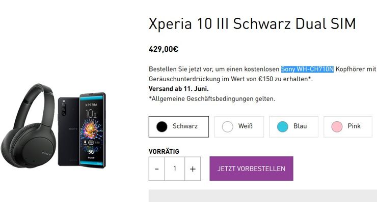 Ile będzie kosztować Sony Xperia 10 III?
