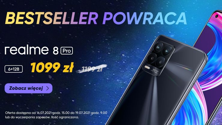 Realme 8 Pro taniej na weekend
