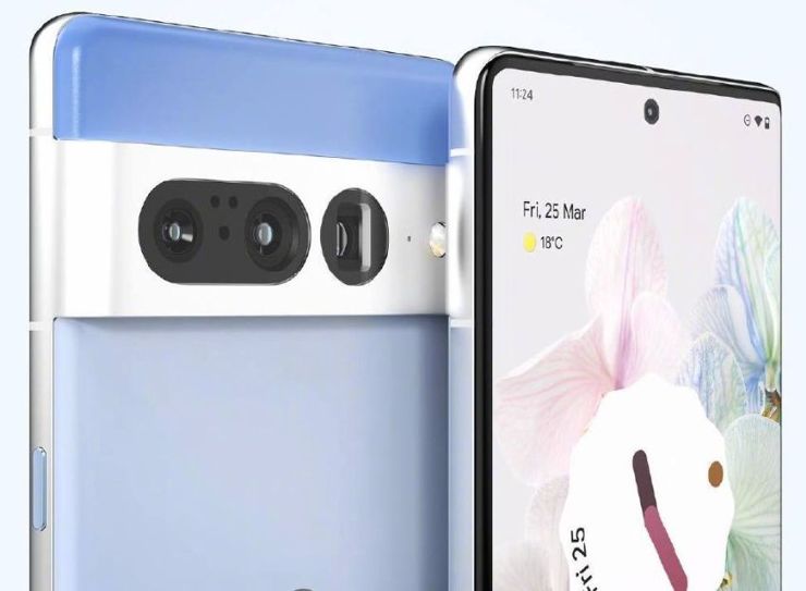 Google Pixel 7 Pro - nowe rendery w błękicie