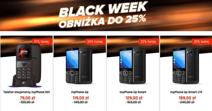 myPhone i Hammer do 255 zł taniej w Black Week myPhone i Hammer do 255 zł taniej w Black Week