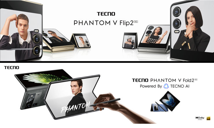 Tecno prezentuje dwa składaki: Phantom V Fold2 i Phantom V Flip2