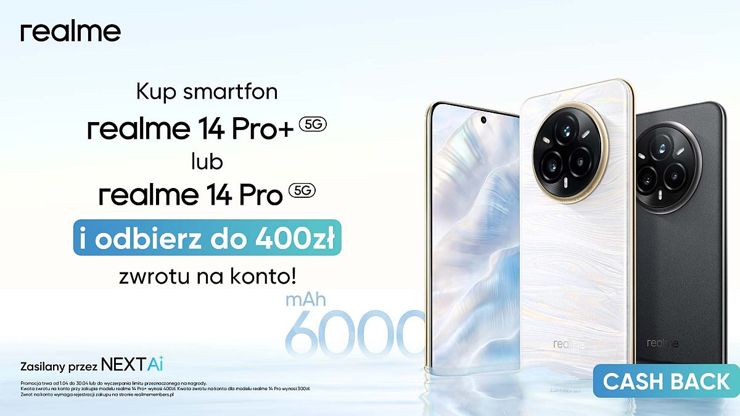 Realme 14 Pro i Realme 14 Pro+ w ofercie cashback