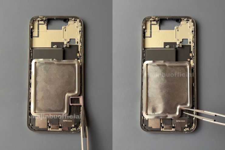 Bateria iPhone 17 Pro pokazana na zdjęciach