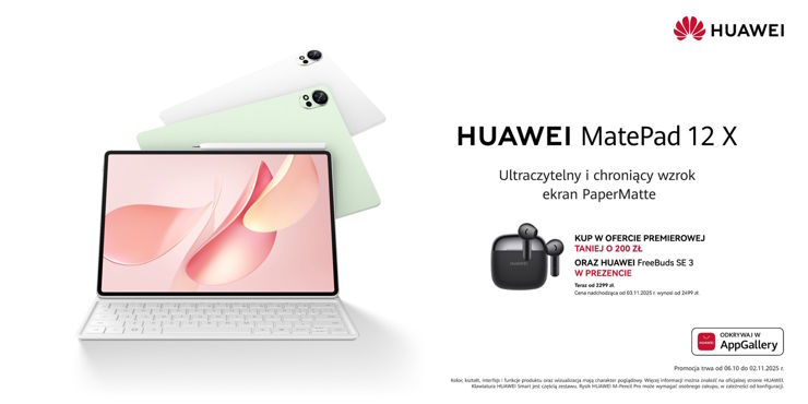 Huawei MatePad 12 X 2025 debiutuje w Polsce