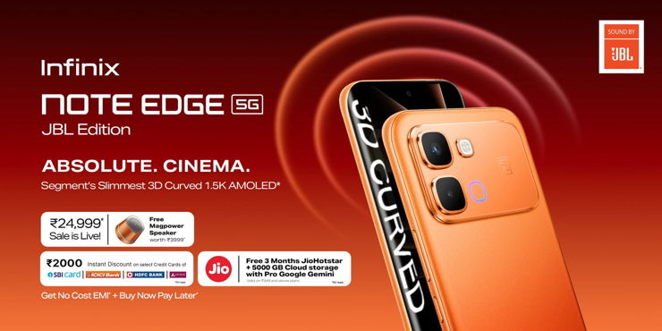 Infinix Note Edge 5G JBL Edition debiutuje z głośnikiem w zestawie