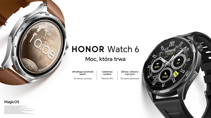 Zegarek Honor Watch 6 już dostępny w Polsce