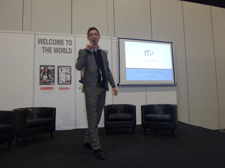 Konferencja myPhone. Miłosz Jarosiewicz w akcji Konferencja myPhone. Miłosz Jarosiewicz w akcji