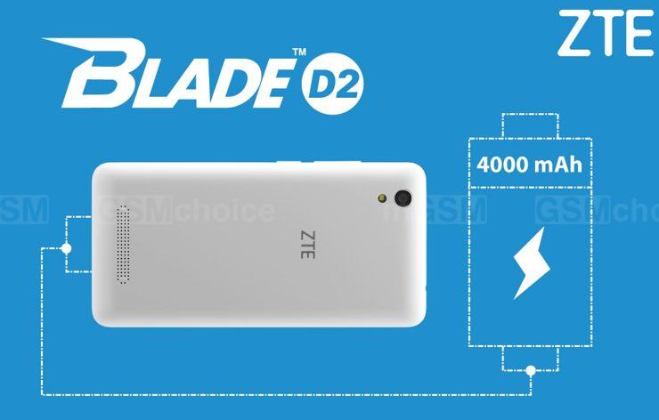 ZTE Blade D2 z baterią 4000 mAh