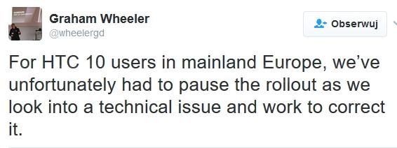 HTC również ma problemy z Nougatem