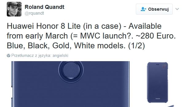 Huawei Honor 8 Lite zadebiutuje na MWC? Huawei Honor 8 Lite zadebiutuje na MWC?