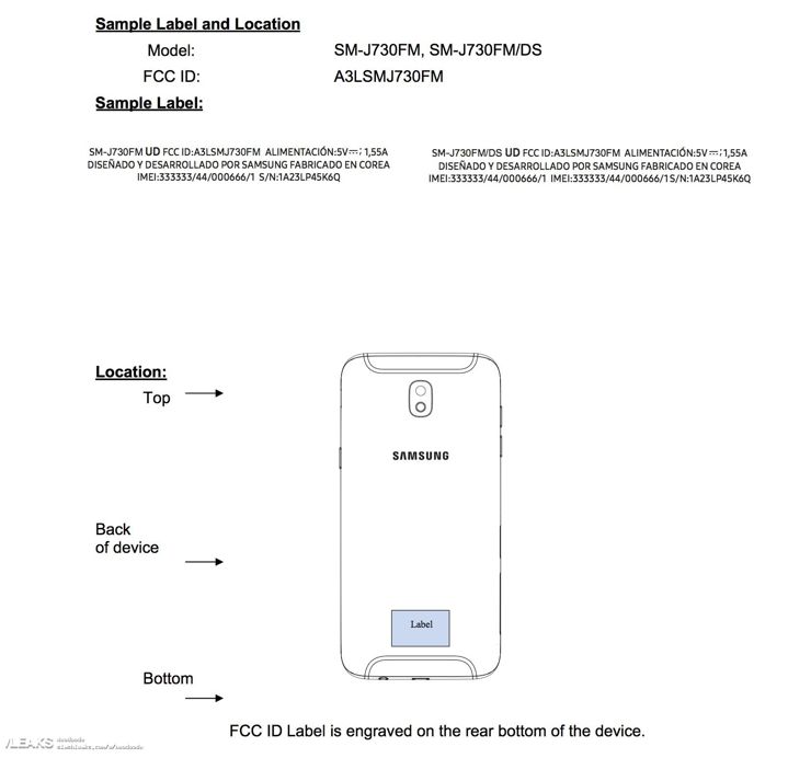 Samsung Galaxy J7 (2017) w FCC