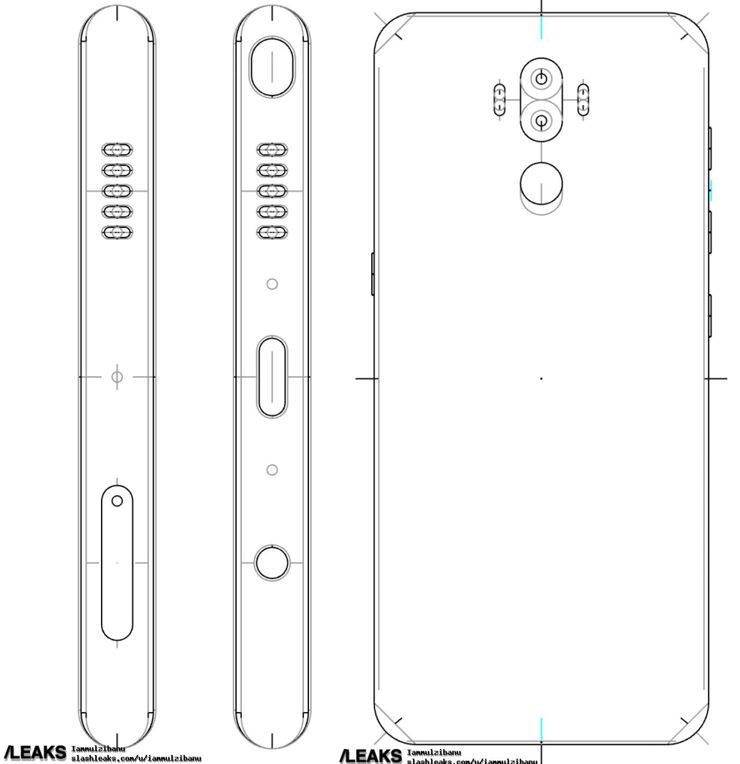 Samsung Galaxy Note 8 na schematach - czytnik jednak z tyłu
