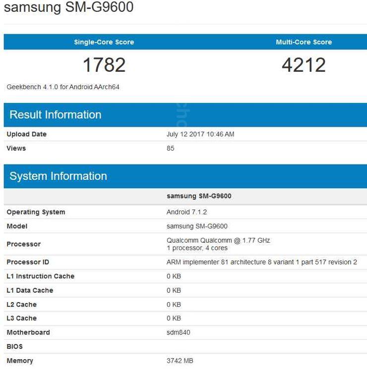 Samsung SM-G9600 w benchmarku. Czyżby Note 8?