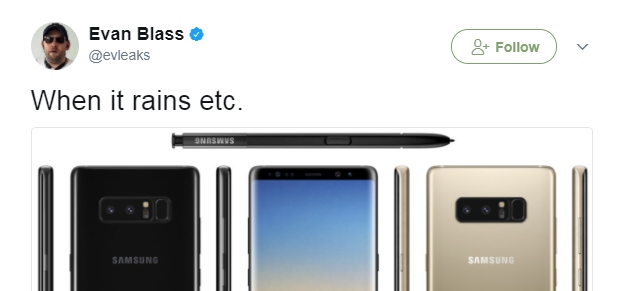 Galaxy Note 8 - najnowsze przecieki z Twittera Galaxy Note 8 - najnowsze przecieki z Twittera