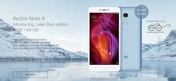 Xiaomi Redmi Note 4 w proekologicznym kolorze Lake Blue