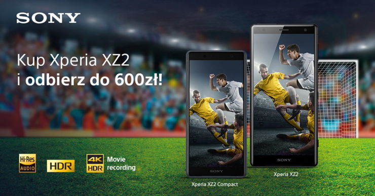 Piłkarska promocja na Xperię XZ2 i XZ2 Compact