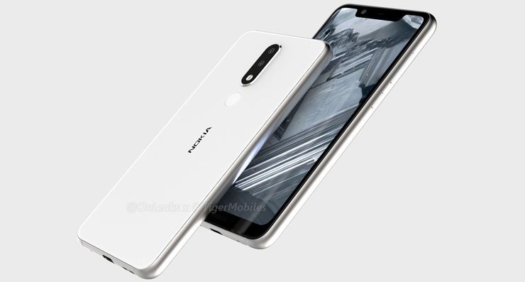 Nokia 5.1 Plus na renderach. Znów notch...