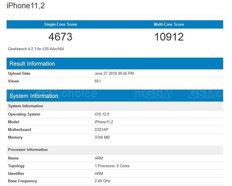 Nowy iPhone w Geekbench? To możliwe...