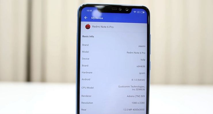 Xiaomi Redmi Note 6 Pro już bez tajemnic