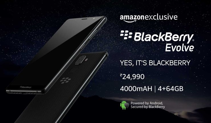 Evolve od BlackBerry  w sprzedaży w Indiach