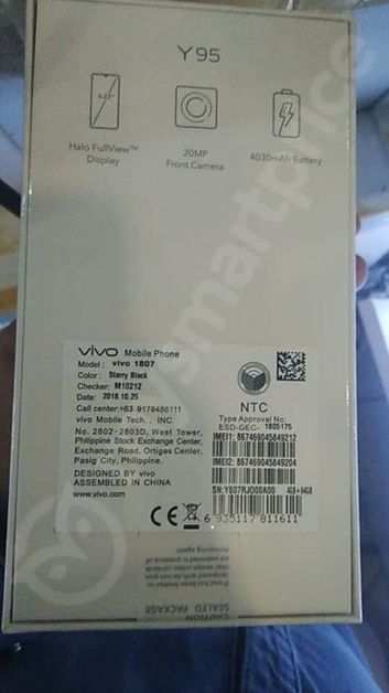 Opakowanie Vivo Y95 Opakowanie Vivo Y95