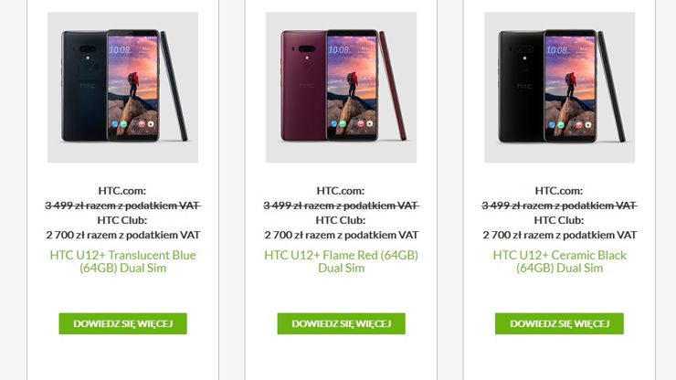 HTC w promocyjnych cenach w HTC Club
