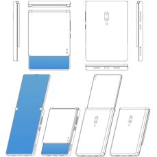 Szkice z wniosku patentowego i wizualizacje telefonu