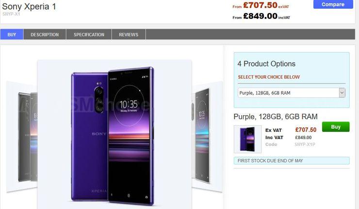 Sony Xperia 1 w Clove