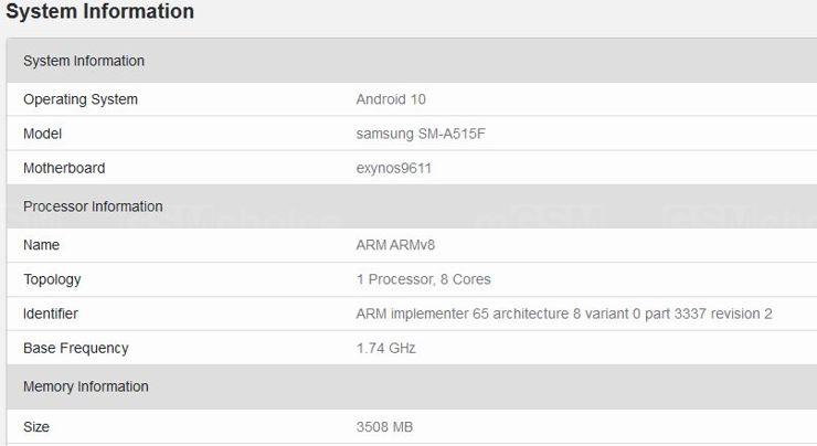 galaxy a51 geekbench